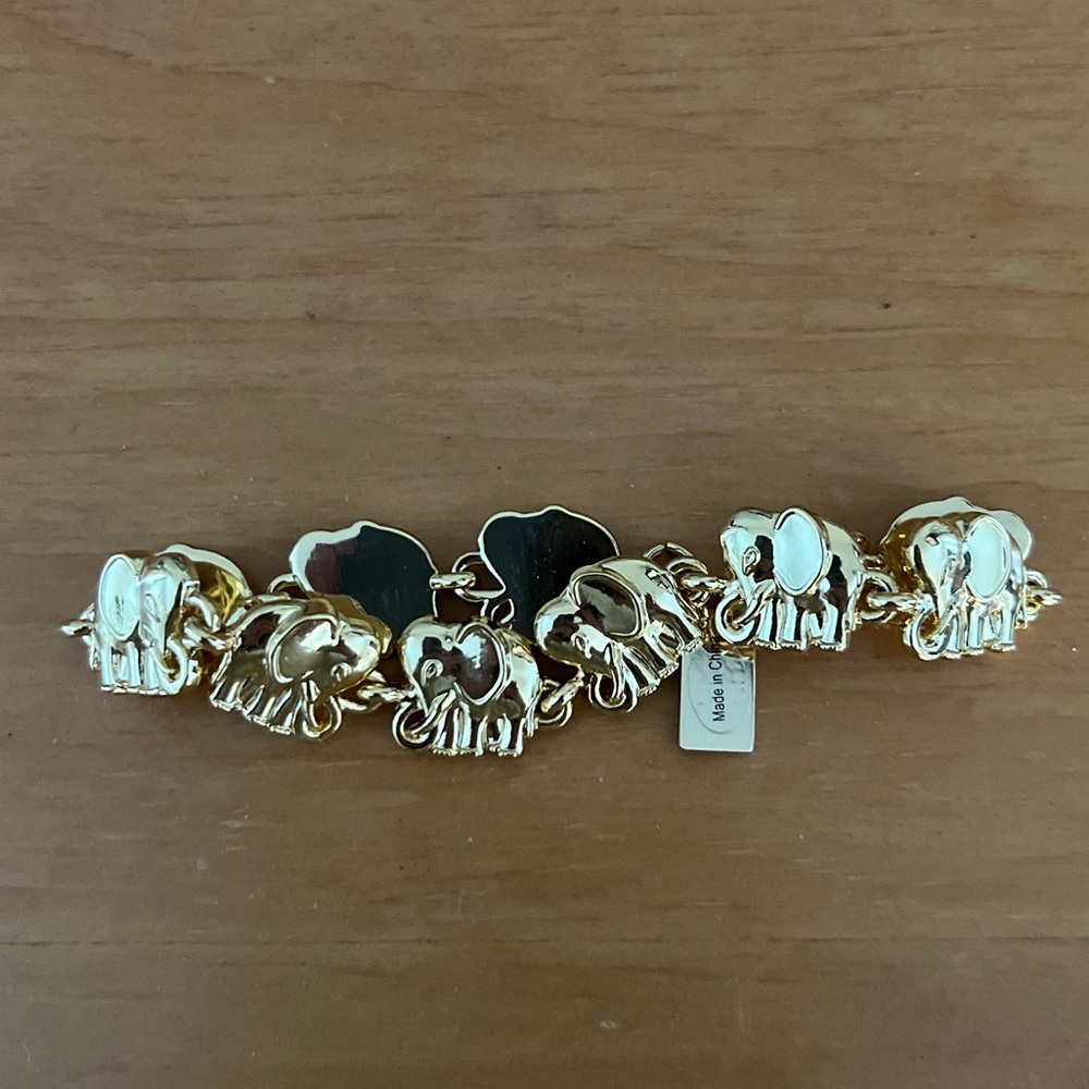 Lilly Pulitzer gold elephant bracelet